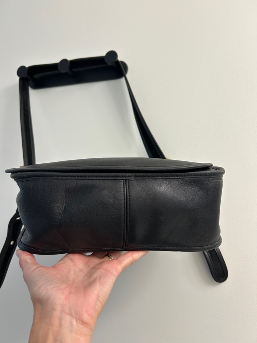 Coach Patricia’s Legacy #9951 Black Leather Crossbody Saddle Bag - Picture 8 of 10